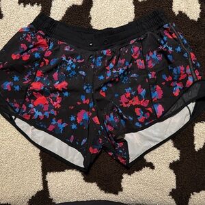 Lululemon Athletica Black and Red Athletic Shorts